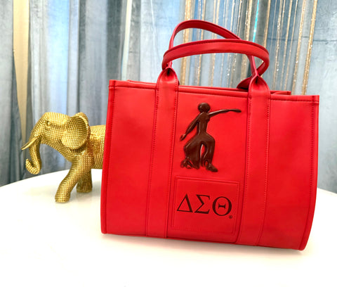 RED FORTITUDE TOTE PURSE